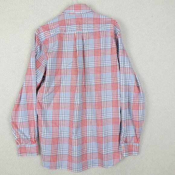 Brooks Brothers Shirt Mens Medium Red White Blue Country Slim Egyptian C… - Picture 4 of 7